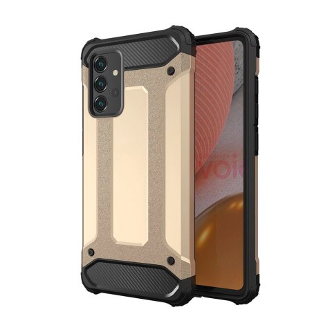 Hybrid Armor pancerne hybrydowe etui pokrowiec Samsung Galaxy A72 4G złoty