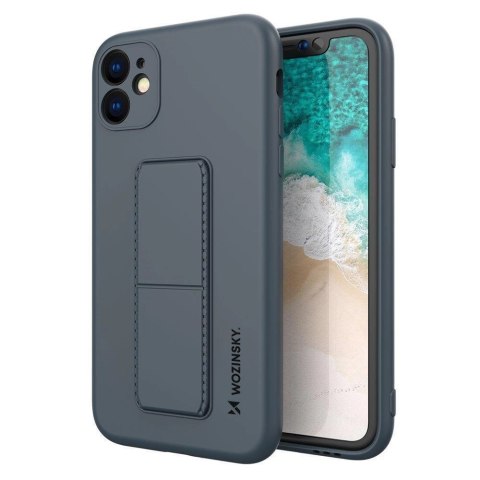 Wozinsky Kickstand Case silikonowe etui z podstawką iPhone 11 Pro granatowe