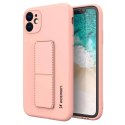 Wozinsky Kickstand Case silikonowe etui z podstawką iPhone 11 Pro różowe