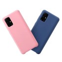 Silicone Case elastyczne silikonowe etui pokrowiec Samsung Galaxy A72 4G ciemnoniebieski