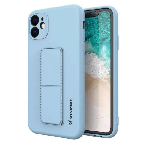 Wozinsky Kickstand Case silikonowe etui z podstawką iPhone 12 jasnoniebieskie