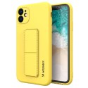 Wozinsky Kickstand Case silikonowe etui z podstawką iPhone 12 mini żółte