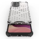 Honeycomb etui pancerny pokrowiec z żelową ramką Xiaomi Redmi K40 Pro+ / K40 Pro / K40 / Poco F3 czerwony