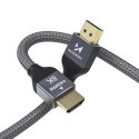 Wozinsky kabel HDMI 2.1 8K 60 Hz 48 Gbps / 4K 120 Hz / 2K 144 Hz 3 m srebrny (WHDMI-30)