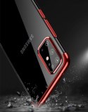 Clear Color case żelowy pokrowiec etui z metaliczną ramką Samsung Galaxy A72 4G czerwony