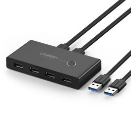 Ugreen switch box HUB przełącznik 4x USB 3.2 Gen 1 rozdzielacz USB na dwa komputery czarny (US216 30768)