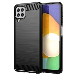 Carbon Case elastyczne etui pokrowiec Samsung Galaxy A22 4G czarny