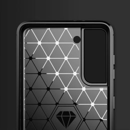 Carbon Case elastyczne etui pokrowiec Samsung Galaxy S21 FE czarny