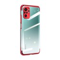 Clear Color case żelowy pokrowiec etui z metaliczną ramką Xiaomi Redmi Note 10 5G / Poco M3 Pro czerwony