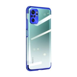 Clear Color case żelowy pokrowiec etui z metaliczną ramką Xiaomi Redmi Note 10 5G / Poco M3 Pro niebieski