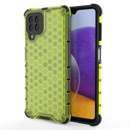 Honeycomb etui pancerny pokrowiec z żelową ramką Samsung Galaxy A22 4G zielony