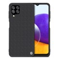 Nillkin Textured Case wytrzymałe wzmocnione etui z żelową ramką i nylonem na tyle Samsung Galaxy A22 4G czarny