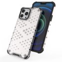 Honeycomb etui pancerny pokrowiec z żelową ramką iPhone 13 Pro Max czerwony