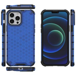 Honeycomb etui pancerny pokrowiec z żelową ramką iPhone 13 Pro Max niebieski