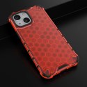 Honeycomb etui pancerny pokrowiec z żelową ramką iPhone 13 mini czerwony