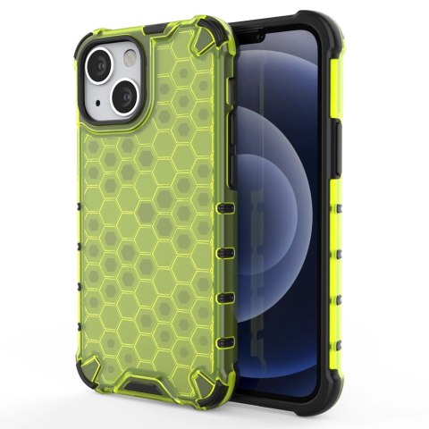 Honeycomb etui pancerny pokrowiec z żelową ramką iPhone 13 mini zielony