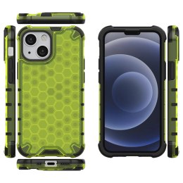 Honeycomb etui pancerny pokrowiec z żelową ramką iPhone 13 mini zielony