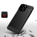 Carbon Case elastyczne etui pokrowiec iPhone 13 Pro Max czarny