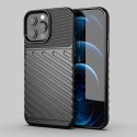 Thunder Case elastyczne pancerne etui pokrowiec iPhone 13 Pro Max czarny