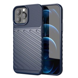 Thunder Case elastyczne pancerne etui pokrowiec iPhone 13 Pro Max niebieski