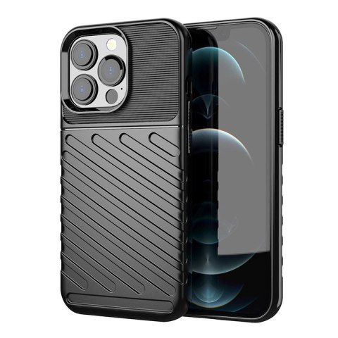 Thunder Case elastyczne pancerne etui pokrowiec iPhone 13 Pro czarny