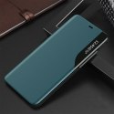 Eco Leather View Case elegancki futerał etui z klapką i funkcją podstawki iPhone 13 Pro Max zielony