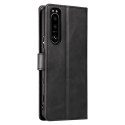 Magnet Case elegancki futerał etui pokrowiec z klapką i funkcją podstawki Sony Xperia 1 III czarny