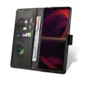 Magnet Case elegancki futerał etui pokrowiec z klapką i funkcją podstawki Sony Xperia 1 III czarny