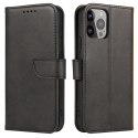 Magnet Case elegancki futerał etui pokrowiec z klapką i funkcją podstawki iPhone 13 czarny