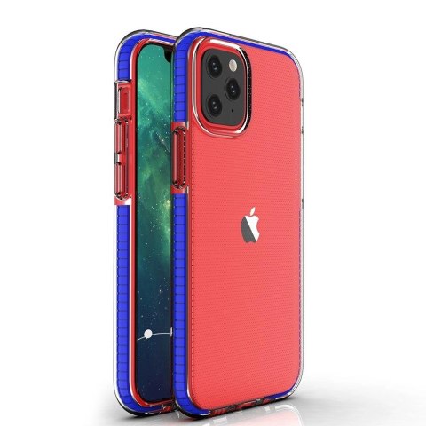 Spring Case pokrowiec żelowe etui z kolorową ramką do iPhone 13 Pro Max ciemnoniebieski