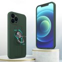 Ring Case silikonowe etui z uchwytem na palec i podstawką do iPhone 11 Pro Max miętowy