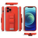 Rope case żelowe etui ze smyczą łańcuszkiem torebka smycz iPhone 8 Plus / iPhone 7 Plus czerwony