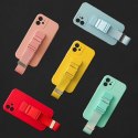 Rope case żelowe etui ze smyczą łańcuszkiem torebka smycz iPhone 8 Plus / iPhone 7 Plus niebieski