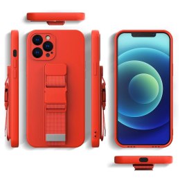 Rope case żelowe etui ze smyczą łańcuszkiem torebka smycz iPhone XR niebieski