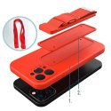 Rope case żelowe etui ze smyczą łańcuszkiem torebka smycz iPhone 11 Pro Max czerwony