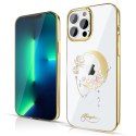 Kingxbar Moon Series luksusowe etui z Kryształami Swarovskiego na iPhone 13 Pro złoty (Butterfly)