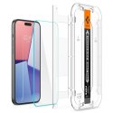 Szkło hartowane Spigen Glas.tR EZ Fit na iPhone 15 Plus - 2 szt.