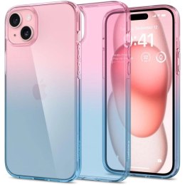 Etui Spigen Liquid Crystal na iPhone 15 - różowo-niebieskie