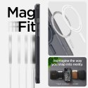 Etui Spigen Ultra Hybrid Mag z MagSafe na iPhone 15 Plus - ciemnoszare (wzór Zero One)