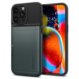 Etui Spigen Slim Armor CS na iPhone 15 Pro Max - ciemnozielone