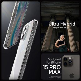 Etui Spigen Ultra Hybrid na iPhone 15 Pro Max - przezroczysto-matowe