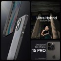 Etui Spigen Ultra Hybrid na iPhone 15 Pro - przezroczysto-czarne