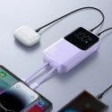 Mini powerbank Joyroom JR-PBC06 z wbudowanymi kablami USB-C / Lightning 30W 10000mAh - fioletowy