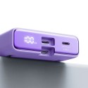 Powerbank Joyroom JR-PBM01 magnetyczny 10000mAh 20W z podstawką + kabel Lightning - USB-C - fioletowy