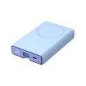 Powerbank Joyroom JR-PBM01 magnetyczny 10000mAh 20W z podstawką + kabel Lightning - USB-C - niebieski