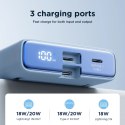 Powerbank Joyroom JR-PBM01 magnetyczny 10000mAh 20W z podstawką + kabel Lightning - USB-C - niebieski