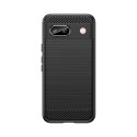 Etui Carbon Case do Google Pixel 8A elastyczny silikonowy karbonowy pokrowiec - czarny