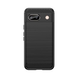 Etui Carbon Case do Google Pixel 8A elastyczny silikonowy karbonowy pokrowiec - czarny