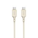 Kabel Dudao L7SCC USB-C - USB-C 100W 2m - beżowy