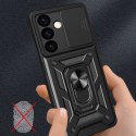 Etui Hybrid Armor Camshield do Samsung Galaxy S24 pancerne z osłoną na aparat - czarne